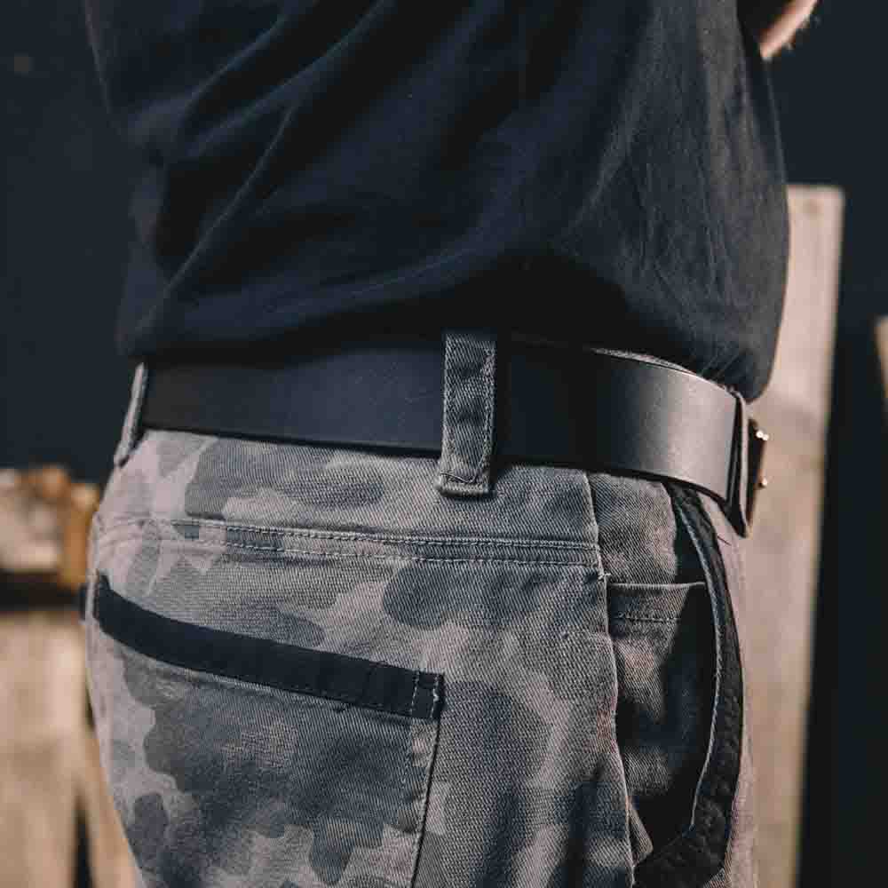 BUCKAROO 1 1/2" Wide Black Leather Uniform Belt KSB38