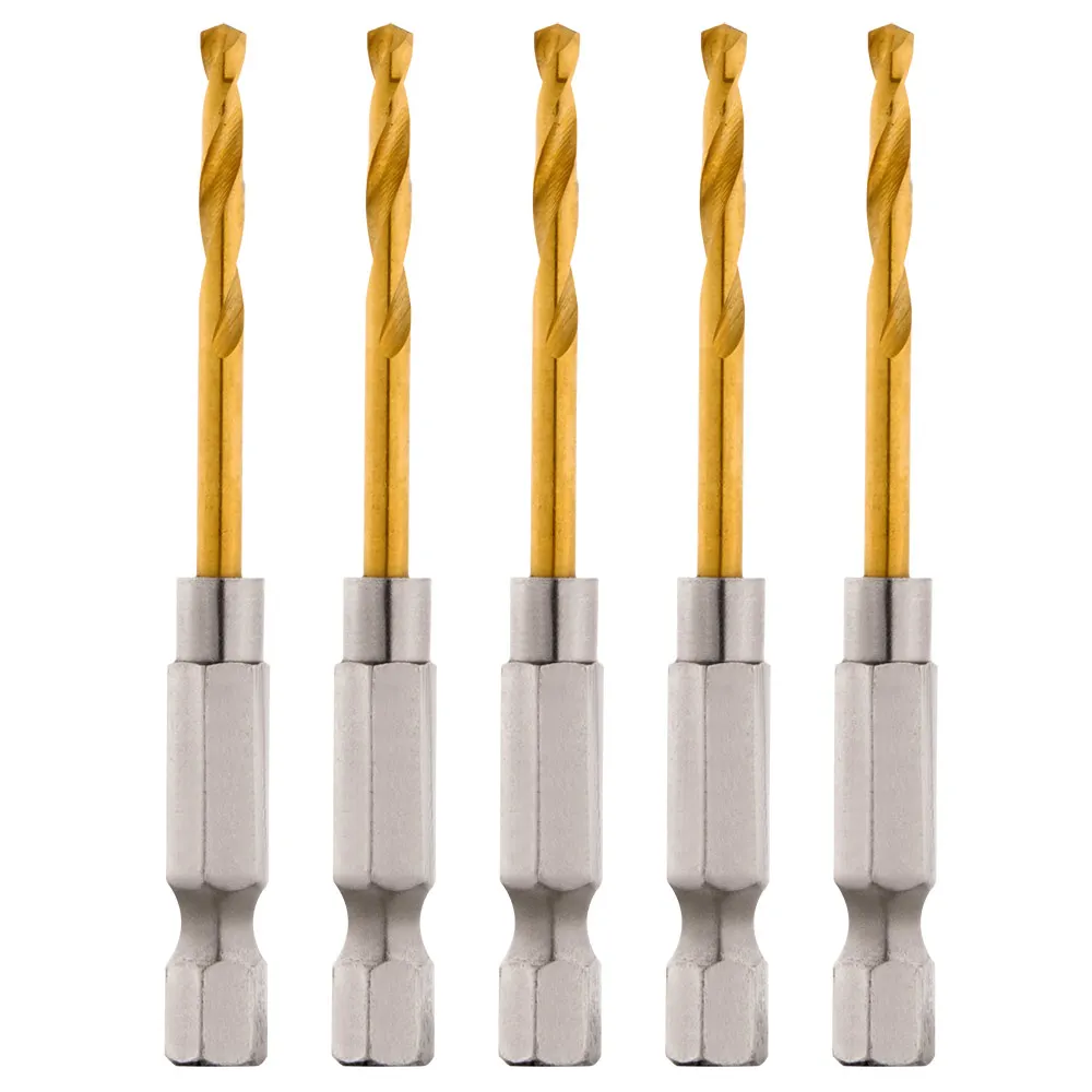 MILWAUKEE 3mm Red Helix Titanium Drill Bit - SHOCKWAVE - 5 Piece 48894905
