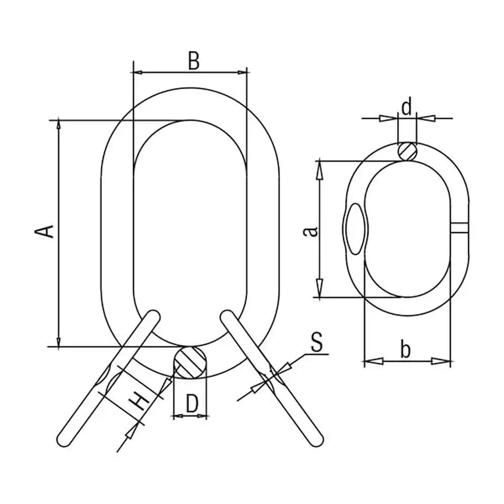 ITM 7mm Chain Master Recessed Enlarged Master Link - Oblong TM9804-00607