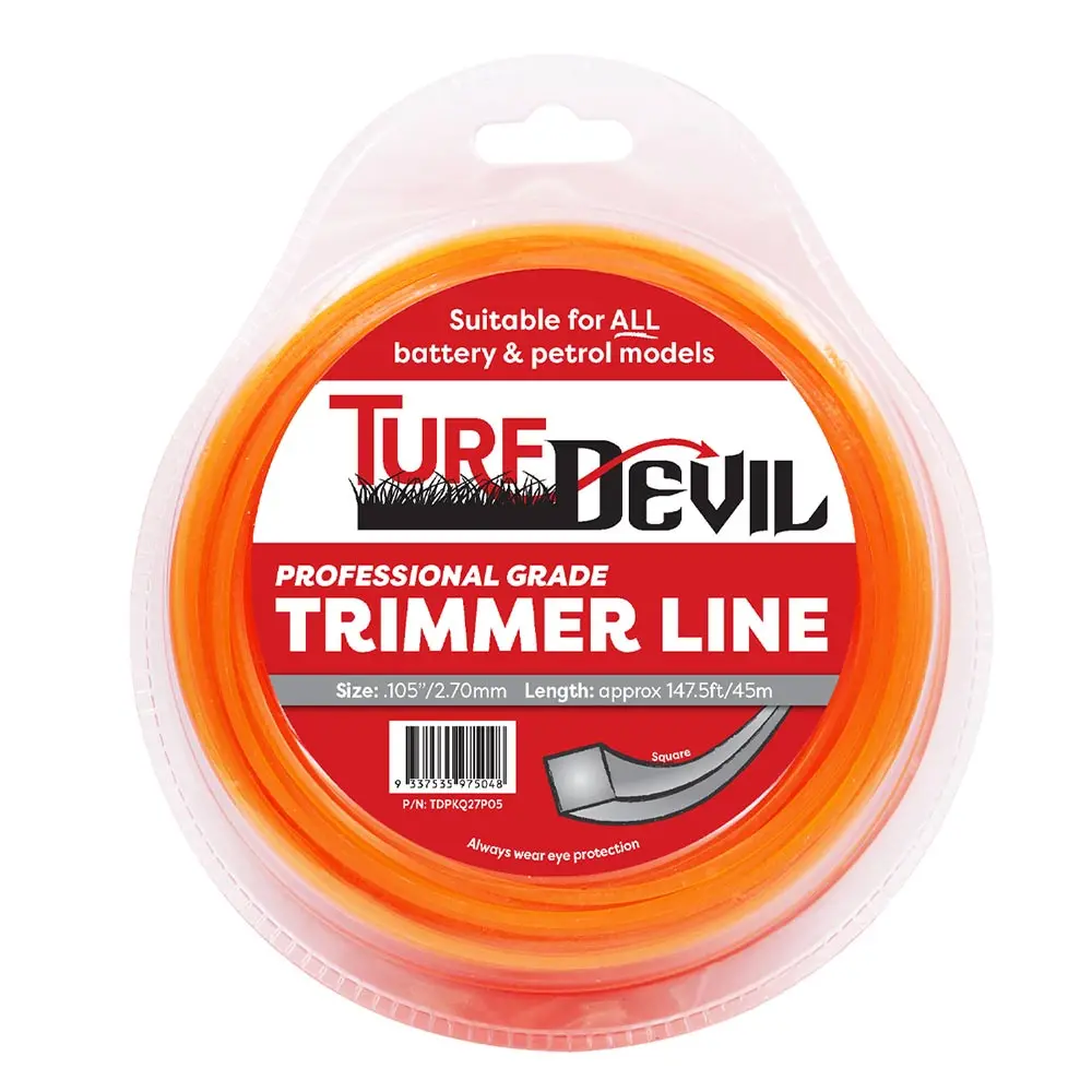 TURF DEVIL 2.70mm Professional Trimmer Line "Square" TDPKQ27P05