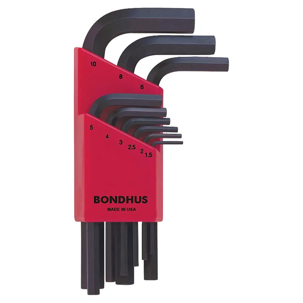 BONDHUS 6 Pce Hex L-Wrench Short 1.5-10Mm BD12299