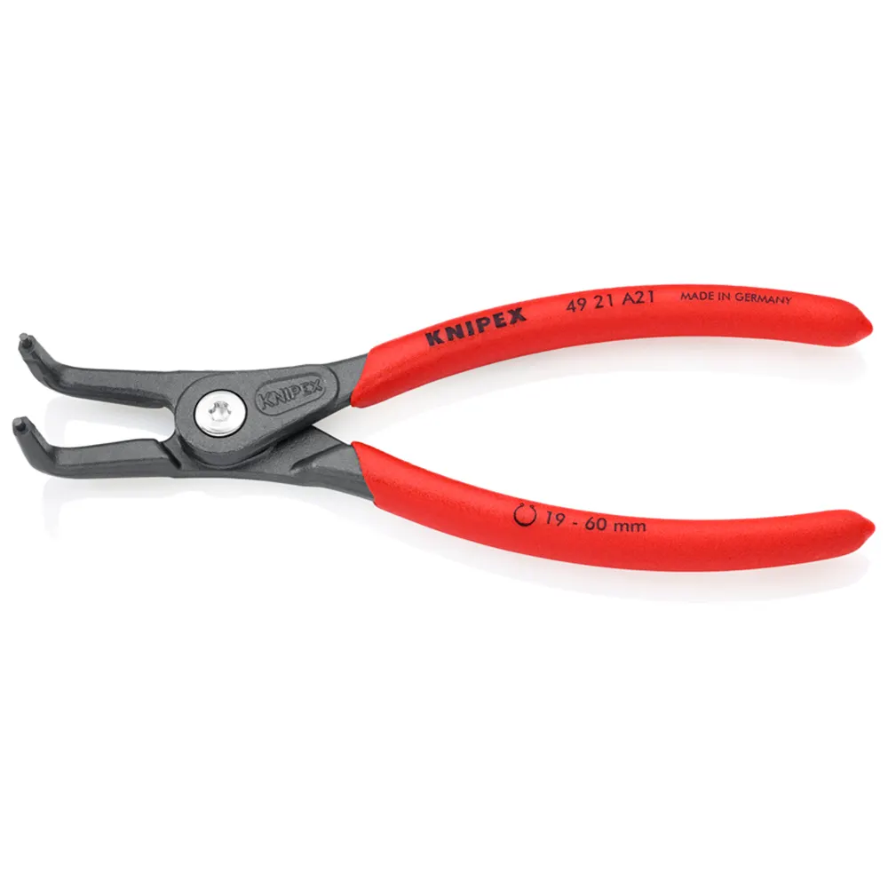 KNIPEX 165mm Precision Ext Circlip Bent 4921A21SB