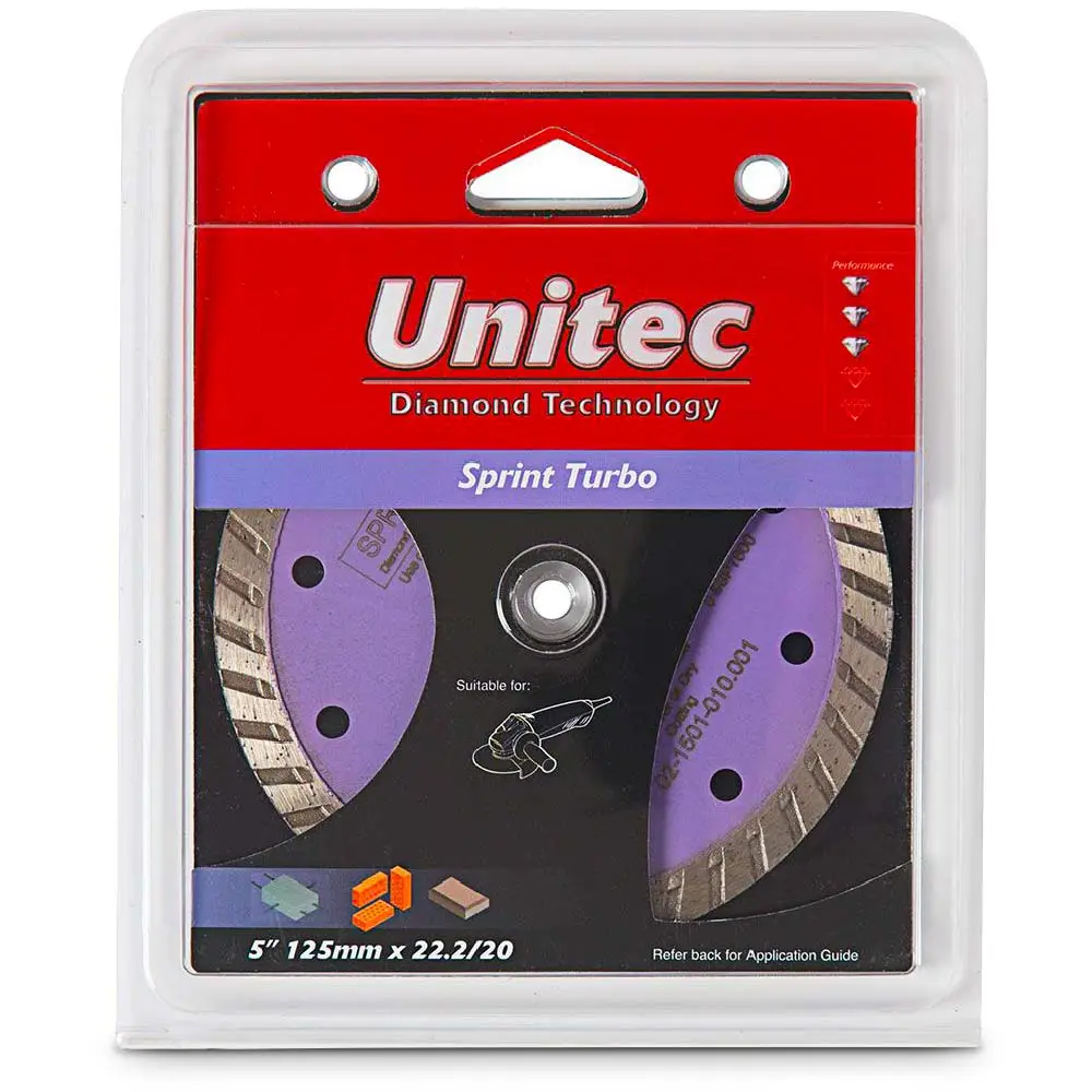 UNITEC 125mm Turbo Diamond Blade for General Purpose Cutting - SPRINT U-5SPT800