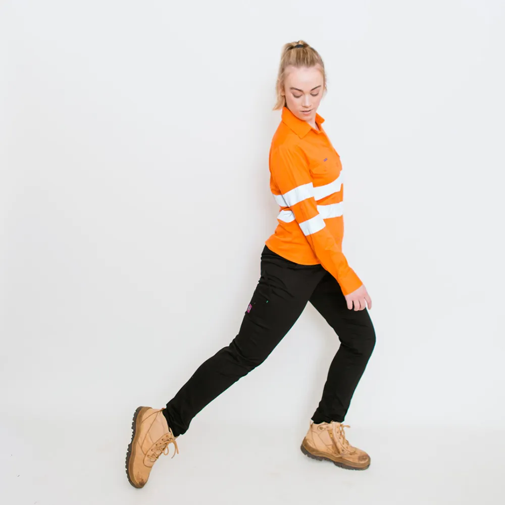 GREEN HIP Hi-Vis Light Weight Shirt Reflective Orange SLS-HIVISREF-O 06