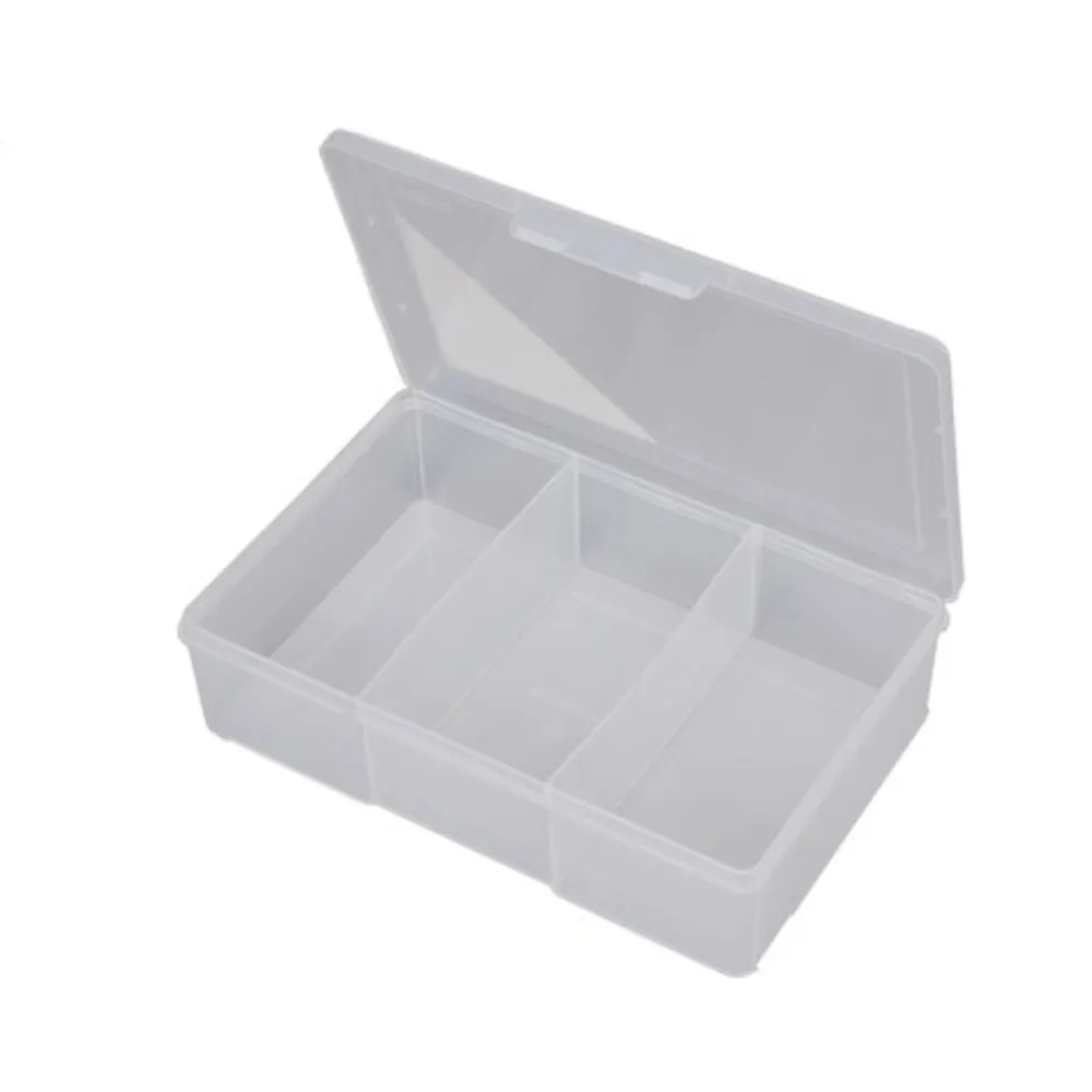 FISCHER 310 x 200 x 80mm 3 Compartment Clear Large Deep 1H090XH