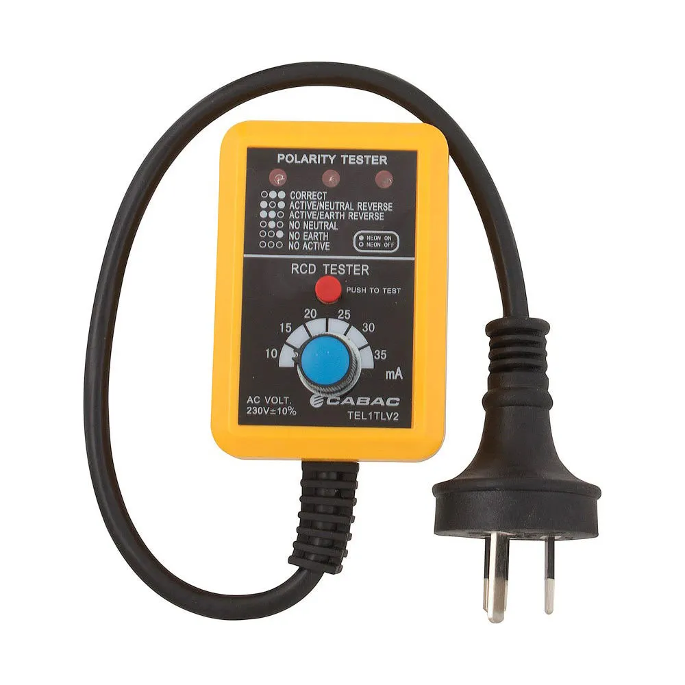 CABAC Rcd 230V V2 Socket Tester TEL1TLV2