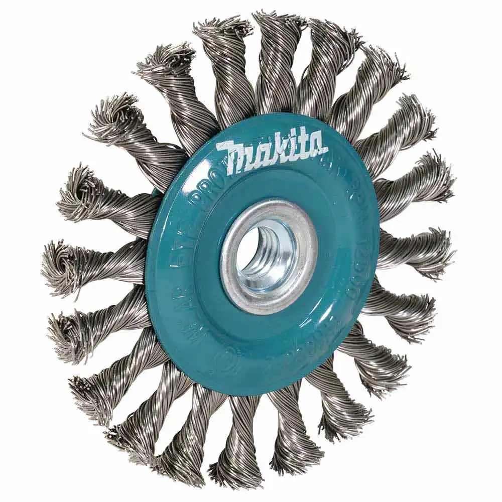MAKITA 125mm x M14-2 Stainless Steel Wheel Brush Knot D-77540