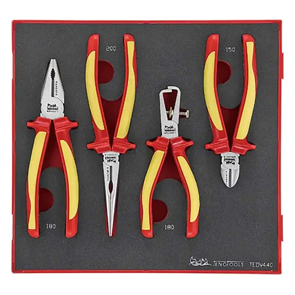 TENG TOOLS MB 1000V VDE Plier Set - Ted Tray - 4 Piece TE-TEDV440