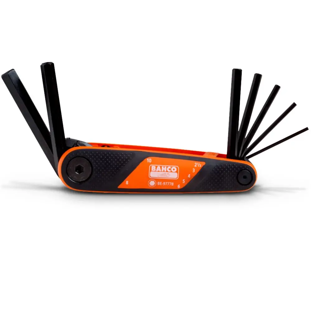 BAHCO OFFSET SCREWDRIVER SET, 9-PIECE, HEX., BLACK FINISH, LONG, BI-MAT BE9777B