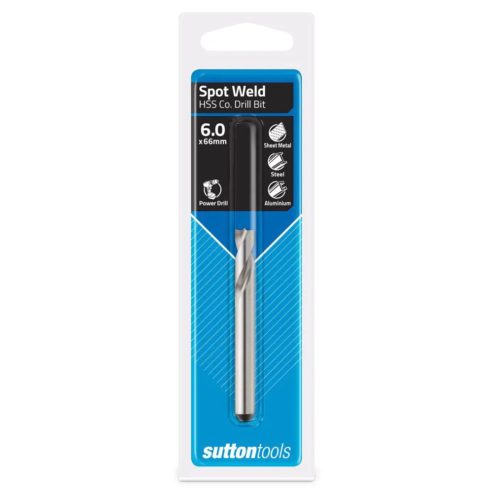 SUTTON 6.0 x 66mm HSS-Cobalt Spot Weld Drill Bit - Hand Drills
