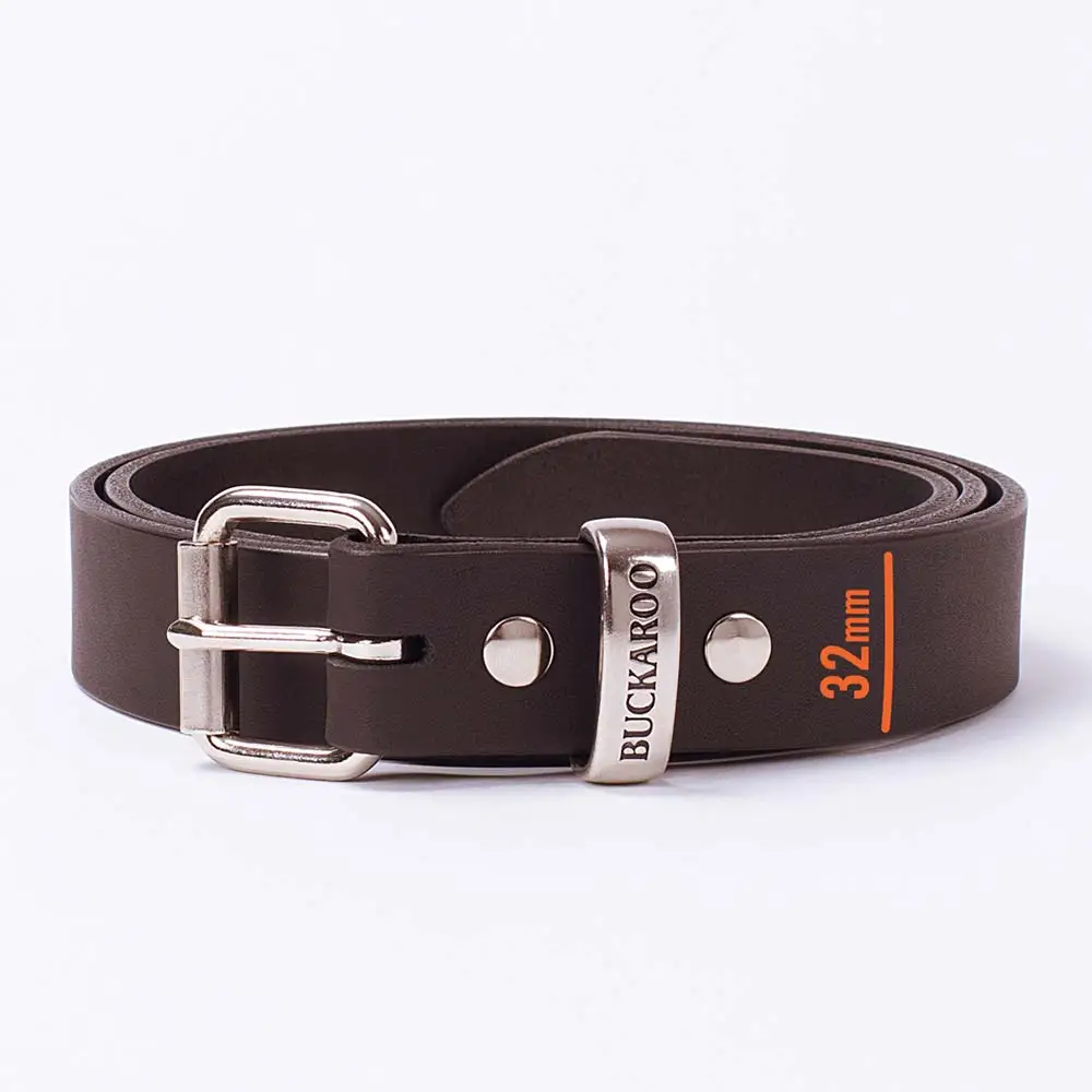 BUCKAROO 1 1/4" Wide Black Leather Uniform Belt KSB32