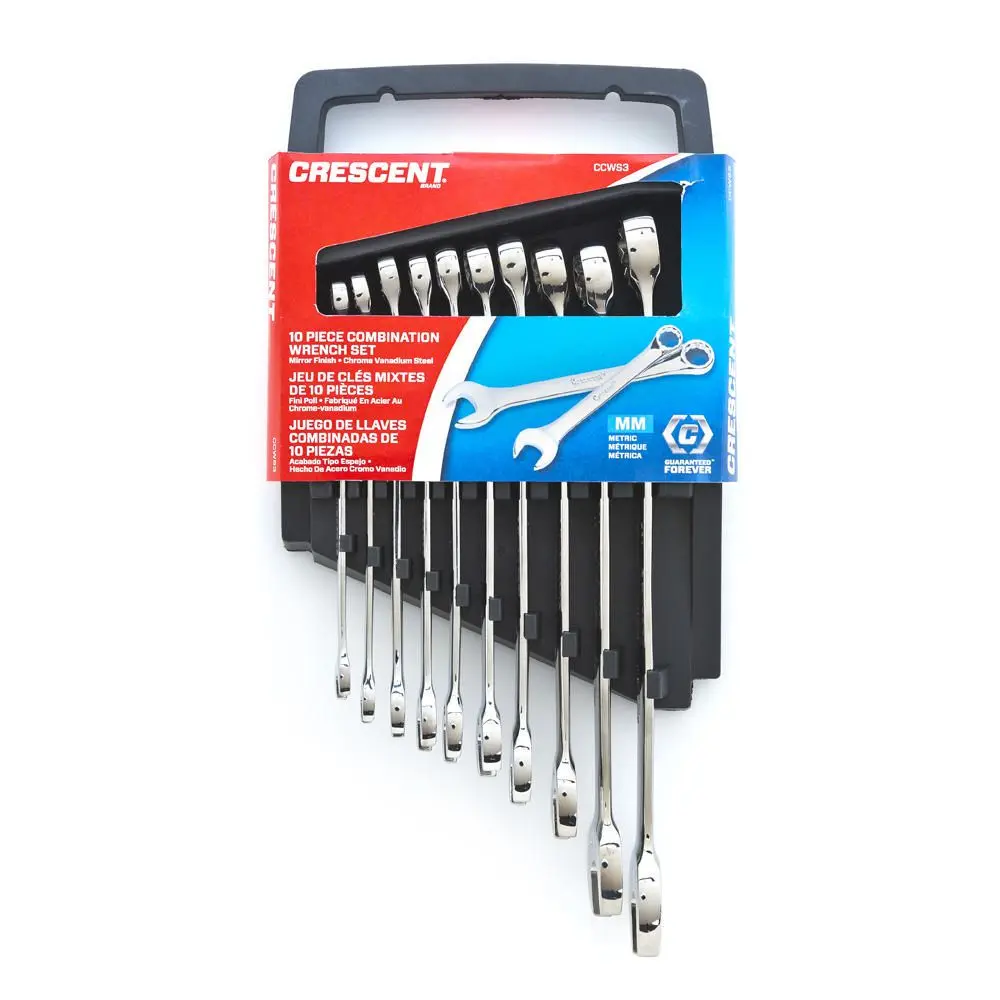 CRESCENT 10 pcs 12 Point Metric Combination Wrench Set CCWS3-05