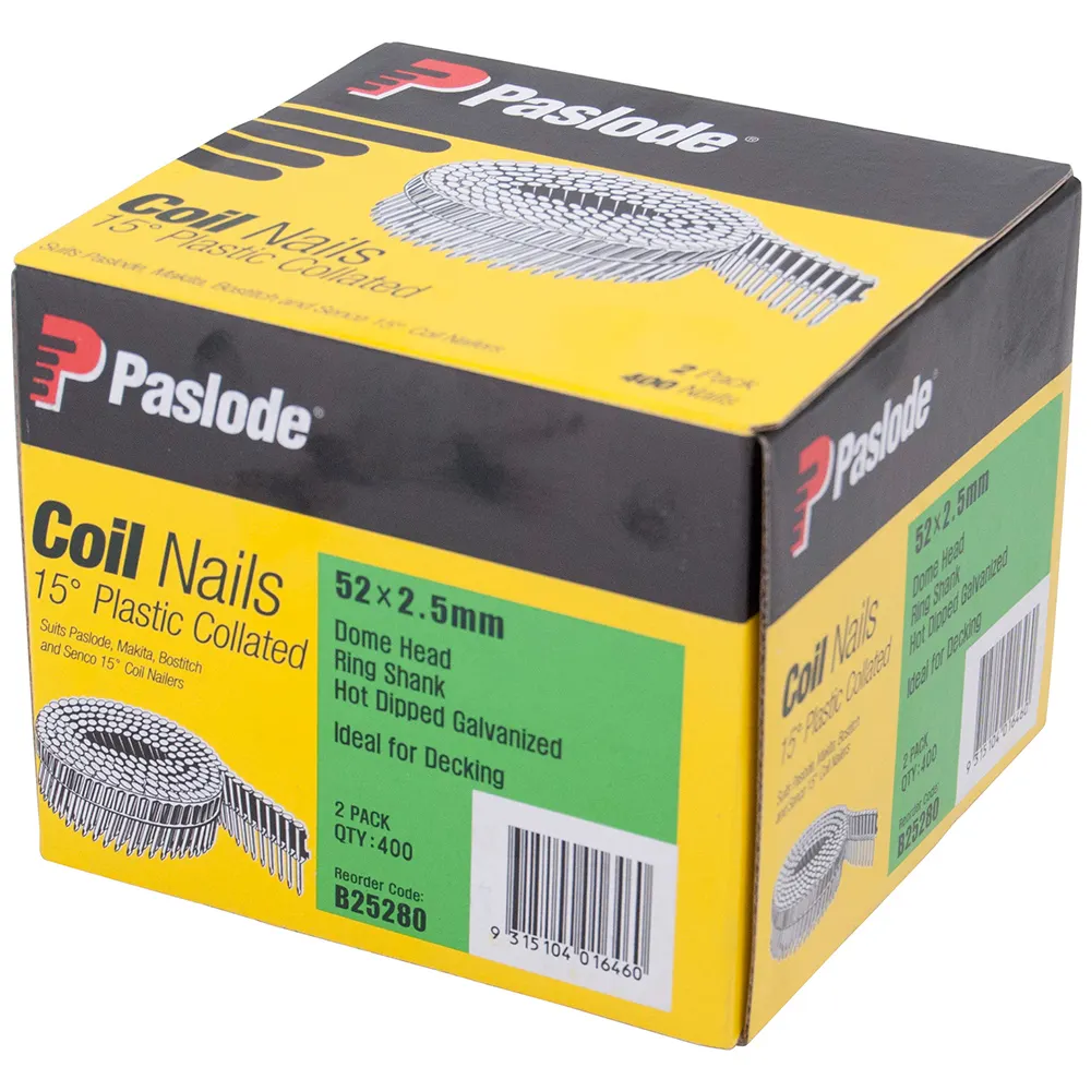 PASLODE 52mm Collated Plastic Sheet Nails 400 Pack B25280