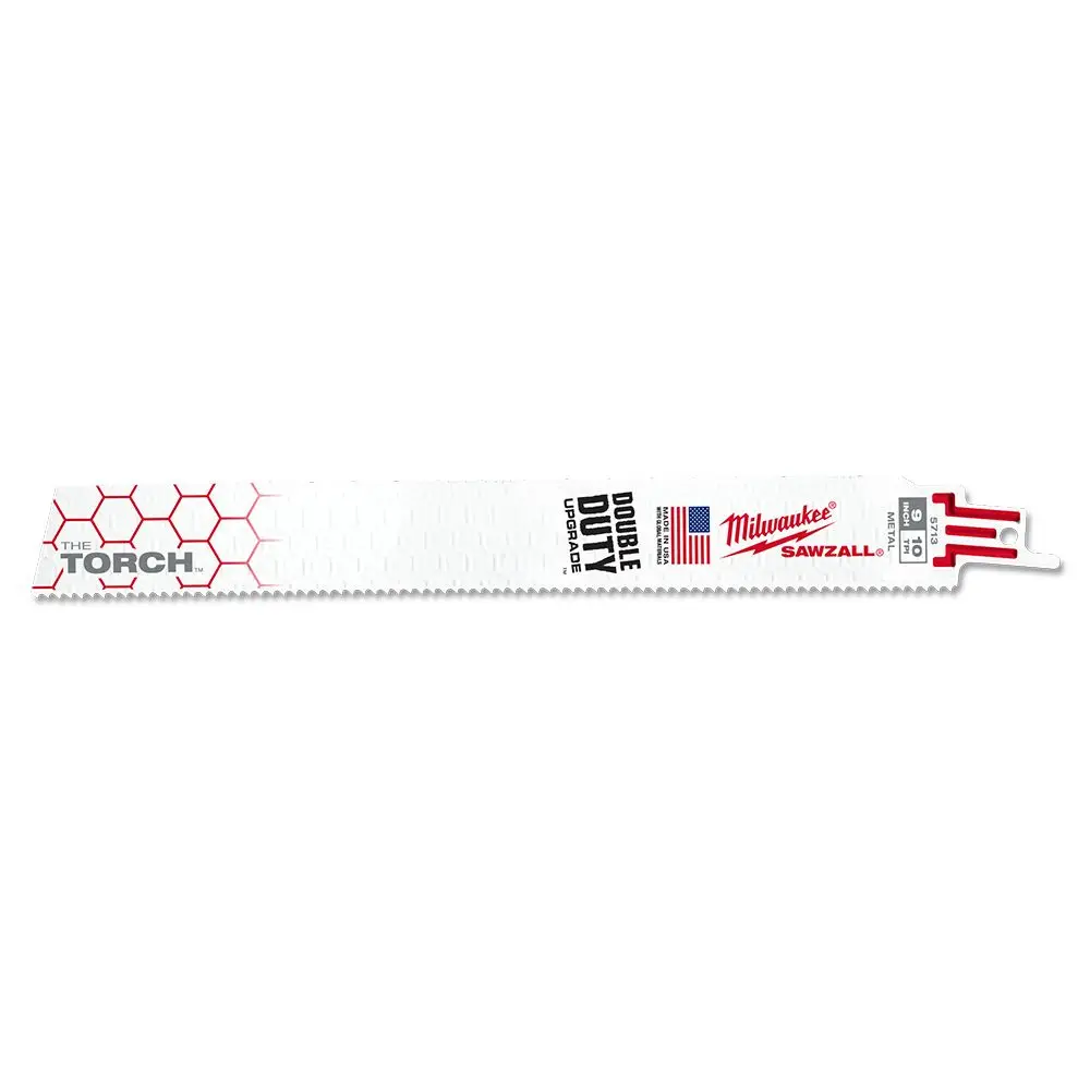 MILWAUKEE 230mm 10TPI Bi-Metal Reciprocating Saw Blade for Metal Cutting - THE TORCH - 25 Piece 48008713