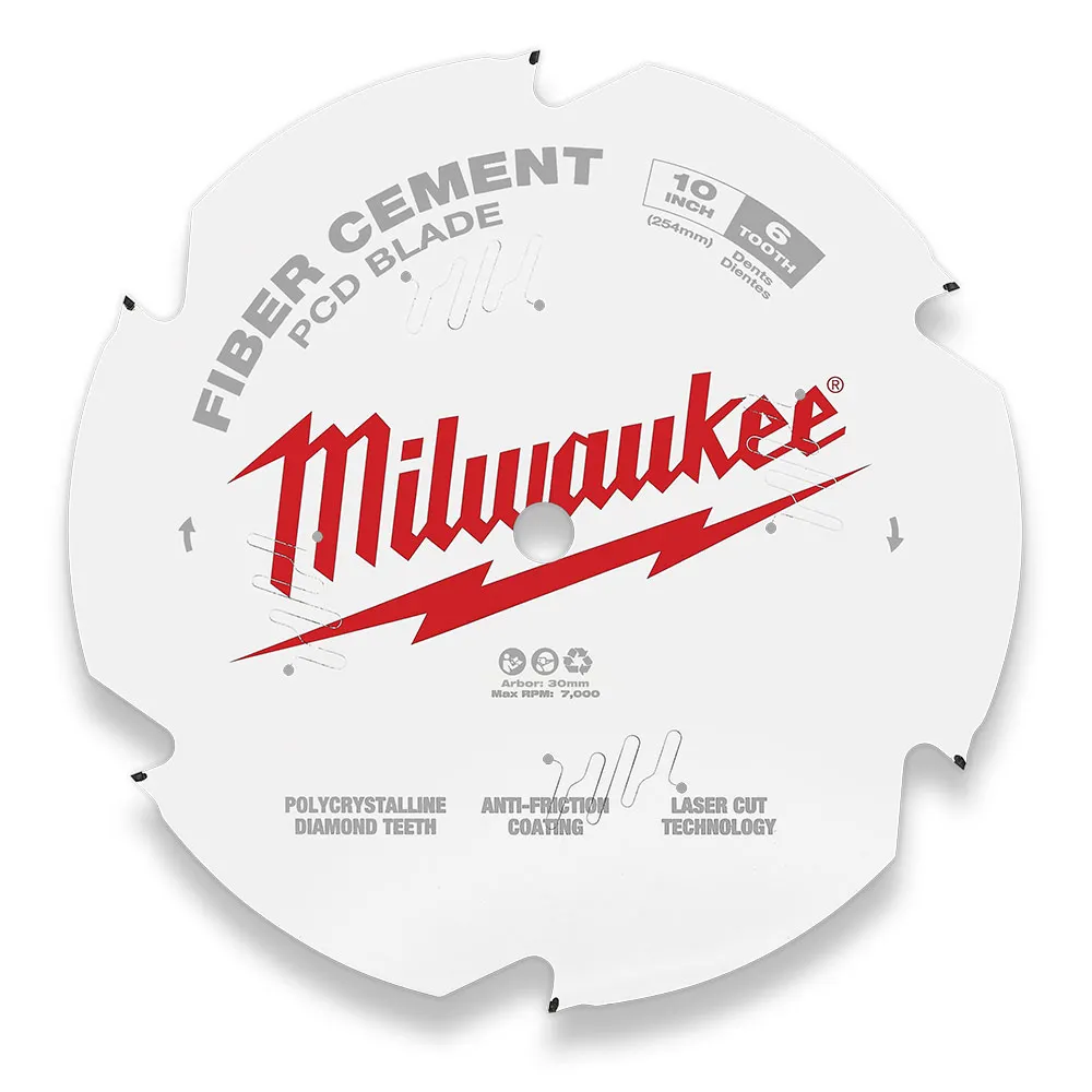 MILWAUKEE 254mm (10") Fibre Cement 6T Circular Saw Blade 48409010