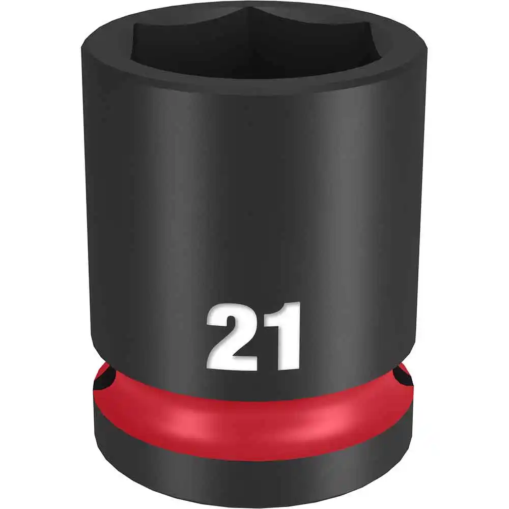 MILWAUKEE SHOCKWAVE 1/2" Drive 21mm Standard 6 Point Impact Socket 49666253
