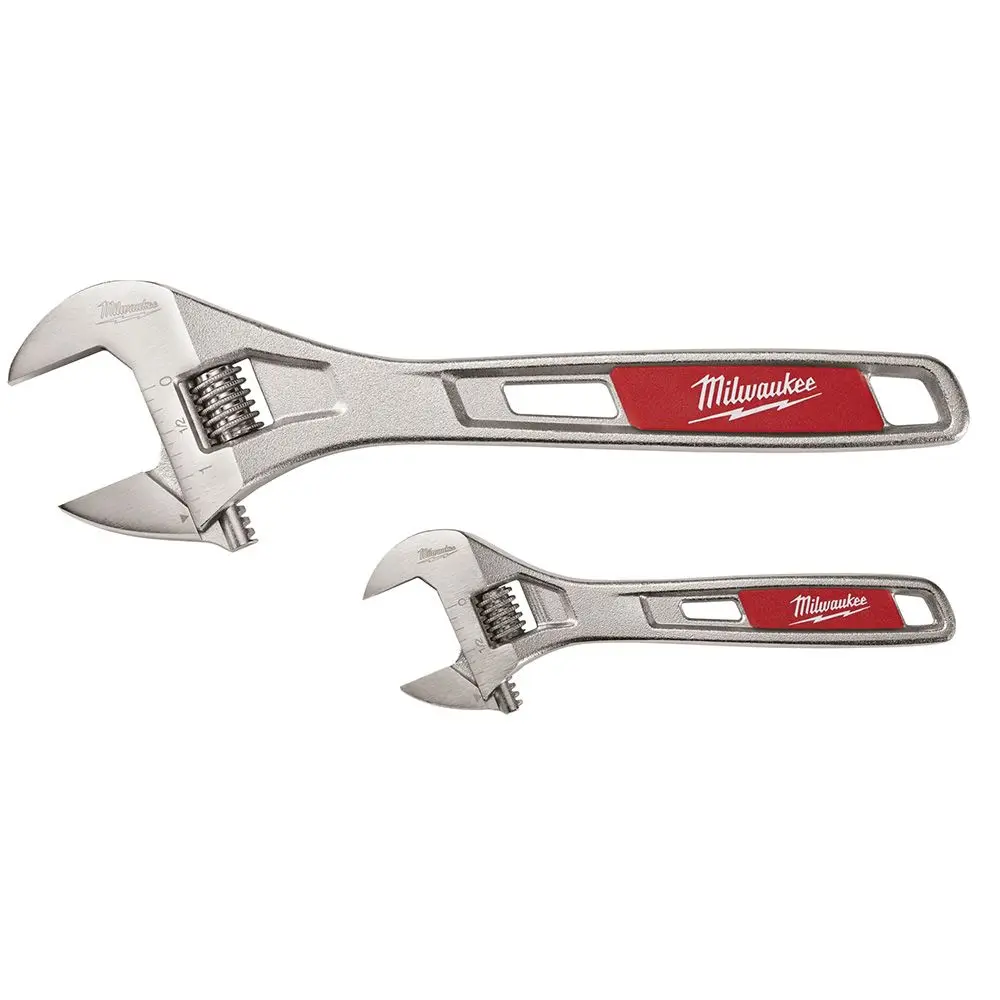MILWAUKEE 152mm & 254mm Adjustable Wrench Set - 2 Piece 48227400