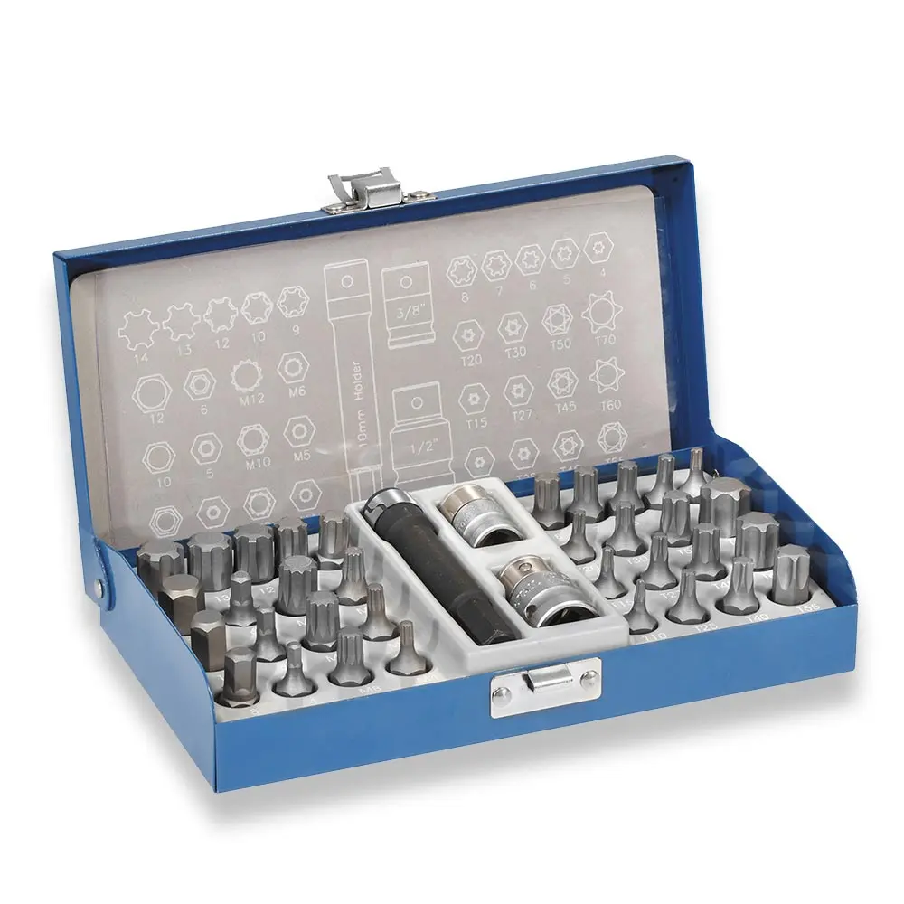 TOLEDO Professional Ribe Hex Spline Torx Bit Set - 37 Piece 301934