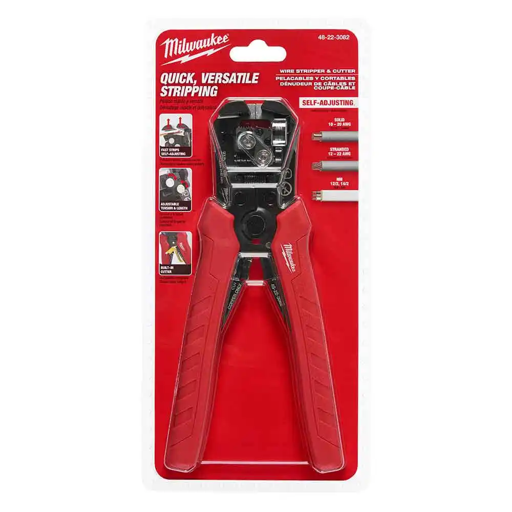 MILWAUKEE 0.3-6mm Self-Adjusting Wire Stripper Plier 48223082