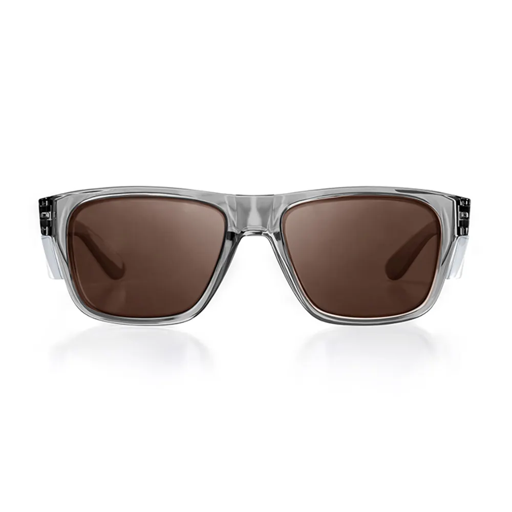 SAFESTYLE Fusions Graphite Frame Brown Polarised Lens Safety Glasses FGBRP100