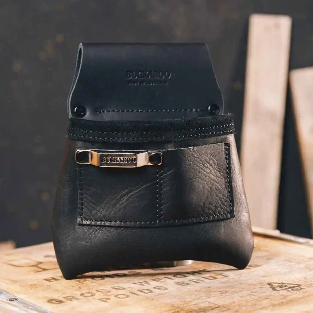 BUCKAROO 3 Pocket Leather Tool Bag TMCMB