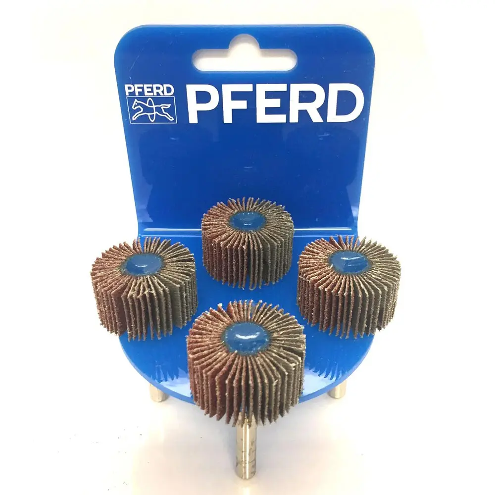 PFERD 30 x 15mm 60-Grit Mounted Flap Wheel - 4 Piece