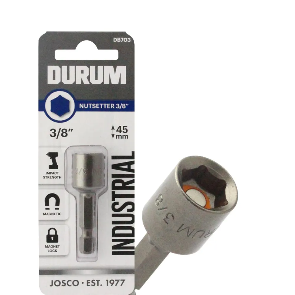 DURUM 3/8inch x 45mm Magnetic Power Nutsetter