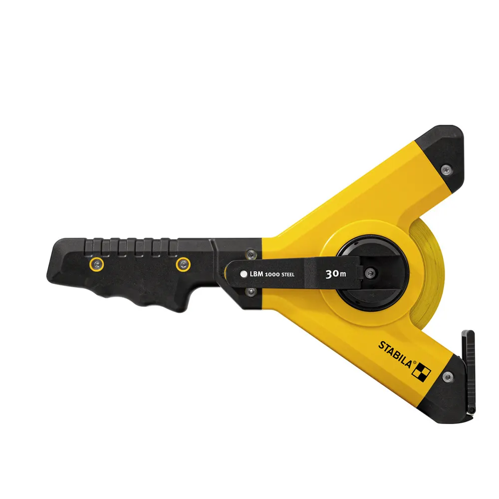 STABILA 30m x 13mm LBM 1000 Open Reel Steel Blade Tape Measure w/ Metric Scale Universal Hook 19664