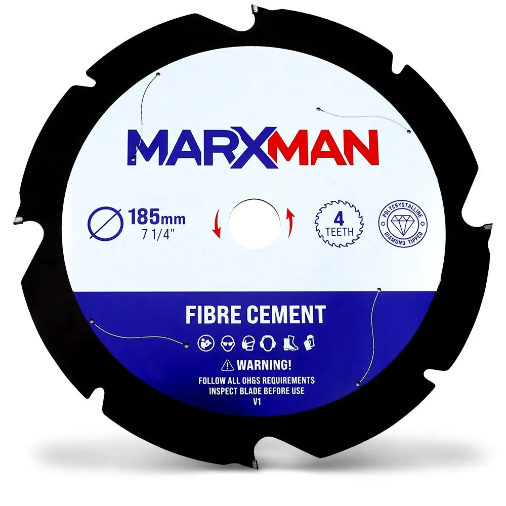 MARXMAN 185x20mm 4T PCD F/Cement Circular Saw Blade MCSBFC185