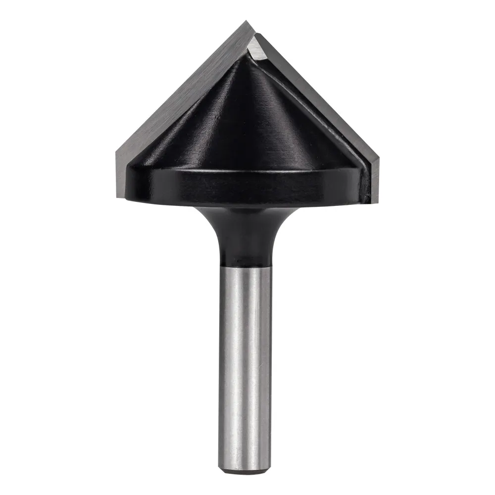 CARBITOOL Router Bit TCT 90-Degree V-Groove 32mm-Diameter 1/4inch -Shank T 128