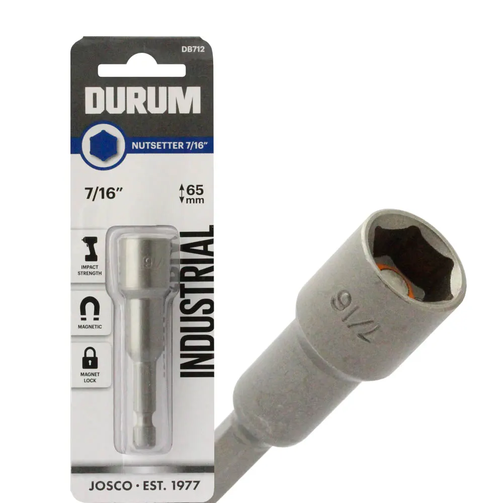 DURUM 7/16inch x 65mm Magnetic Power Nutsetter