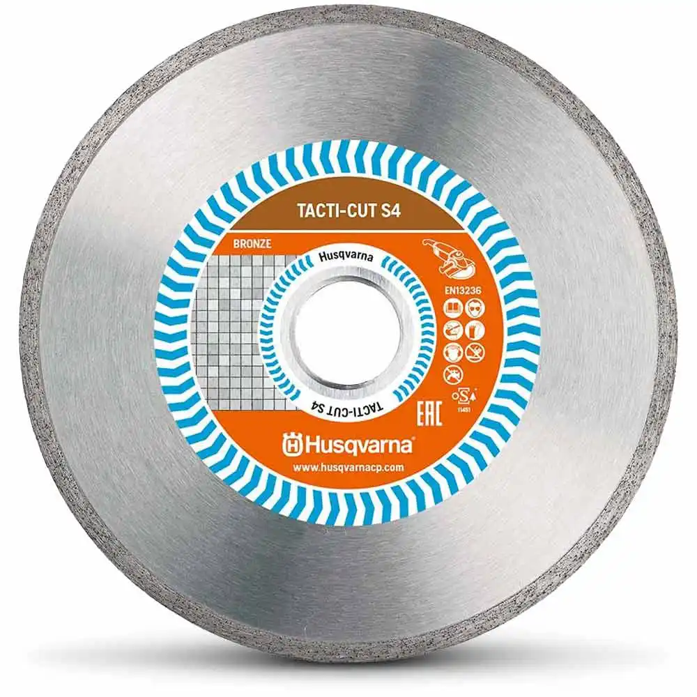 HUSQVARNA 105mm Continuous Rim Diamond Blade for Ceramic Cutting - TACTI-CUT S4