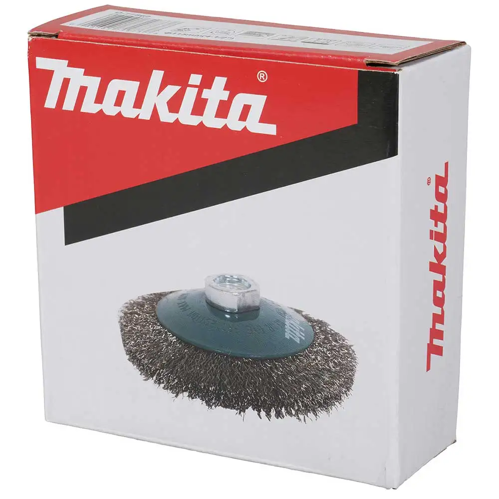 MAKITA 115mm x M14-2 Stainless Steel Bevel Brush Crimp D-77562