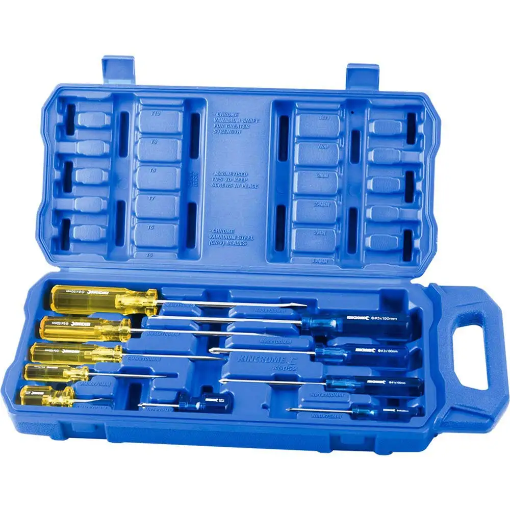 KINCROME Acetate Handle Screwdriver Set - 10 Piece K5052