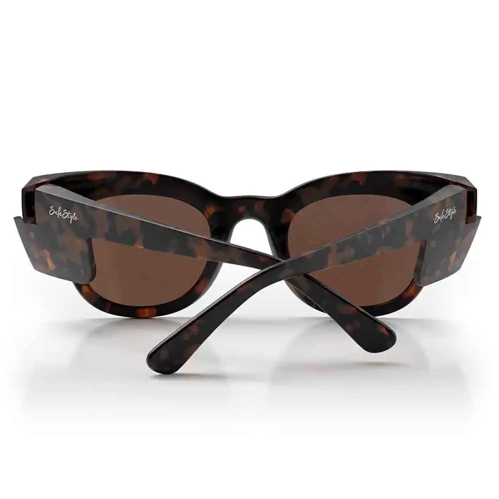 SAFESTYLE Harps Tort Brown Frame Polarised Lens Safety Spectacles HMTBP100