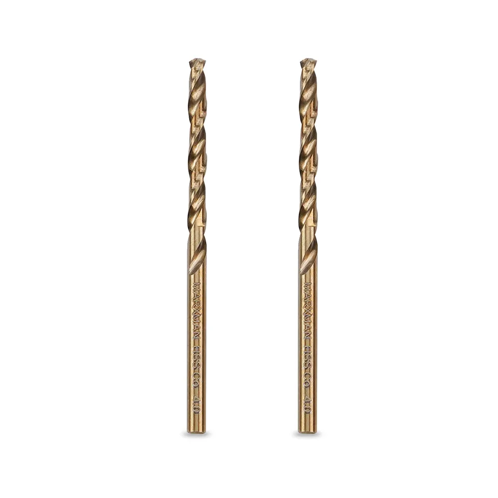 MARXMAN 4.0 x 75mm HSS-Cobalt Metal Jobber Drill Bit 2 Piece MHSSCO4MM2PC
