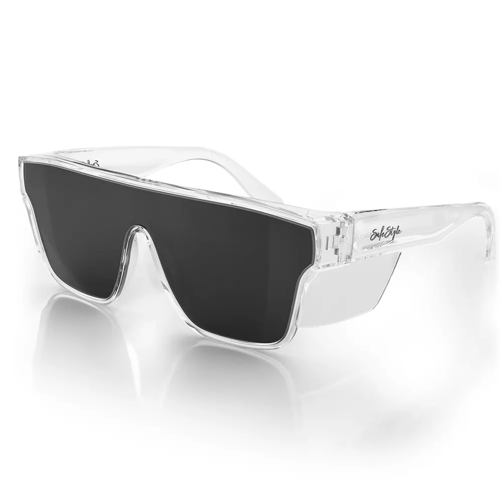 SAFESTYLE Safety Spectacle Primes Clear Frame Tinted Lens PCT100