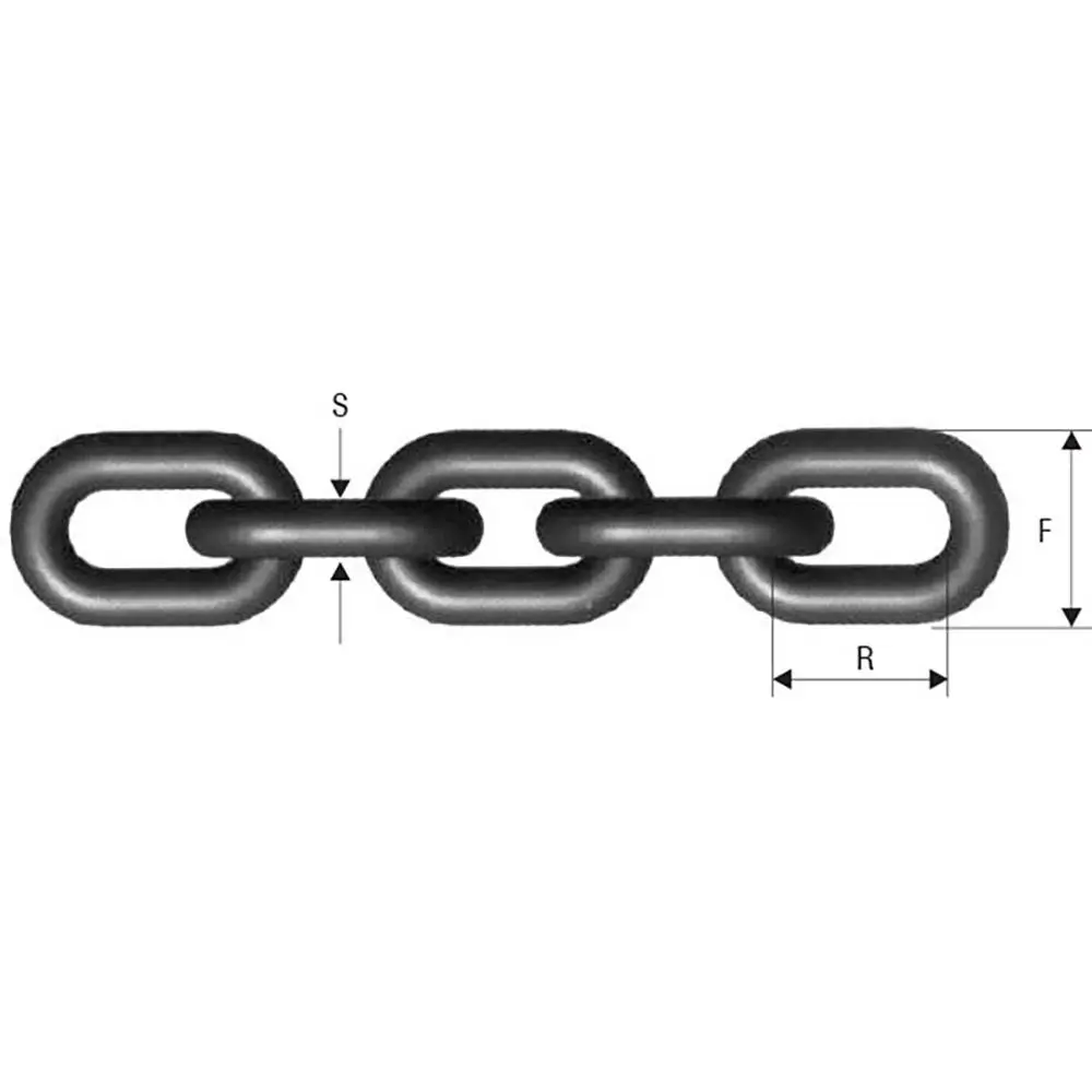 ITM 1.6T 7mm Body Per Meter Lifting Chain - Black Tempered TM9806-01607-1