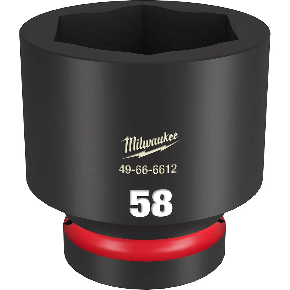 MILWAUKEE SHOCKWAVE 1inch Drive 58mm Standard 6 Point Impact Socket 49666612