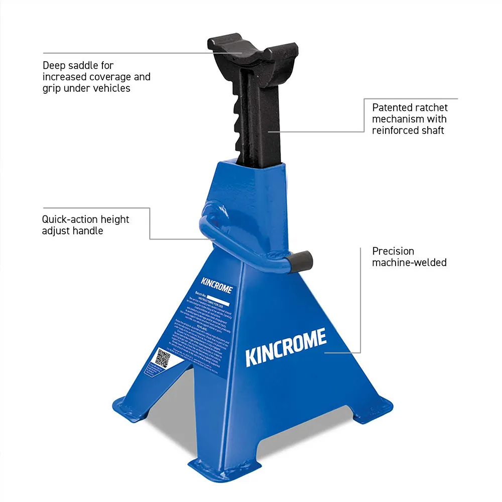 KINCROME 3000kg Axle Stands Ratchet Style Pair K12074