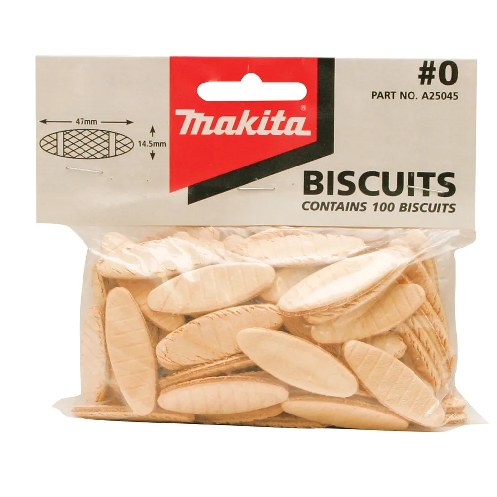 MAKITA 47mm x 14.5mm Biscuit No. 0 100 Piece A25045