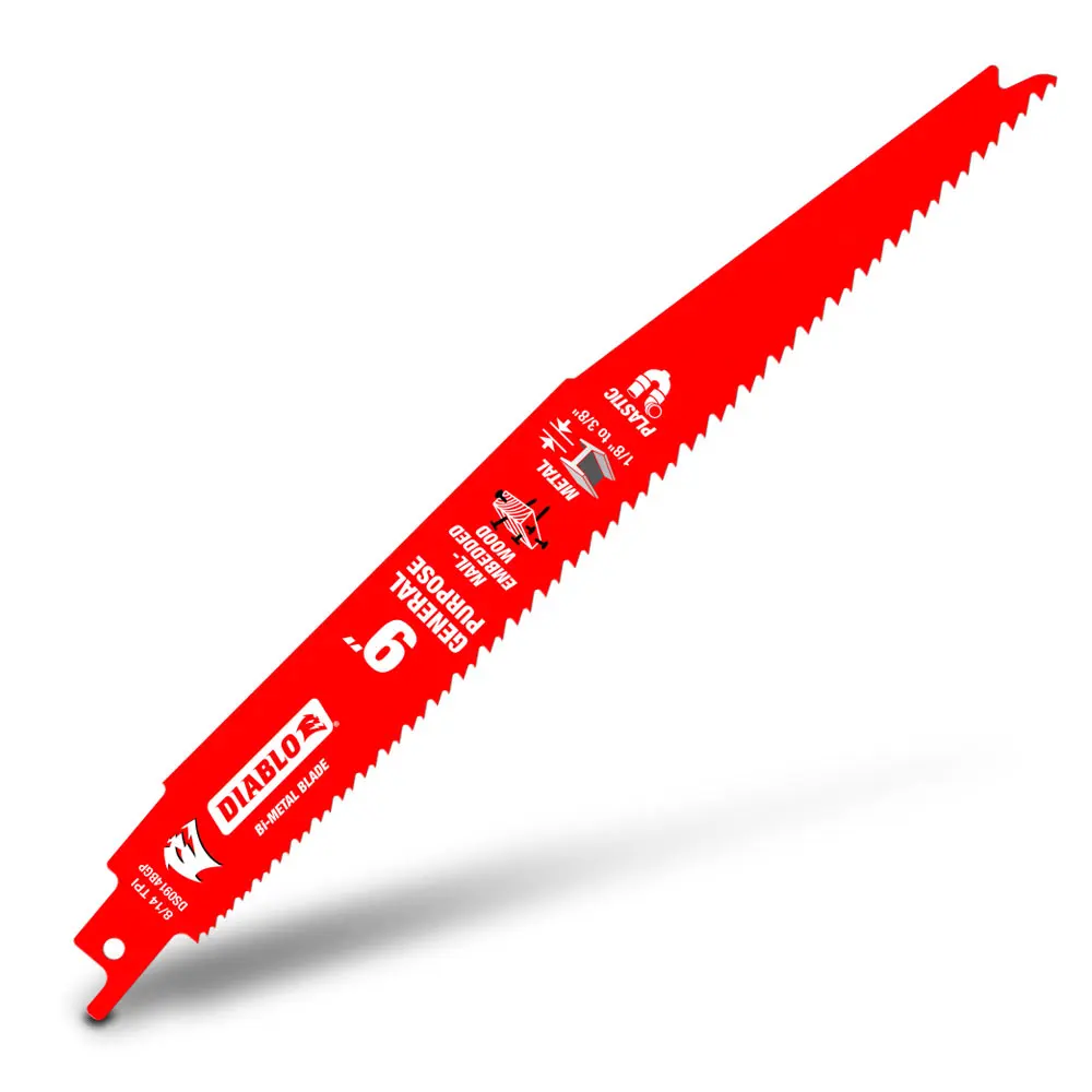 DIABLO 229mm Bi-Metal Recip Blade for Nail-Embedded Wood, Metal, & Plastic - 5 Piece 2610050178