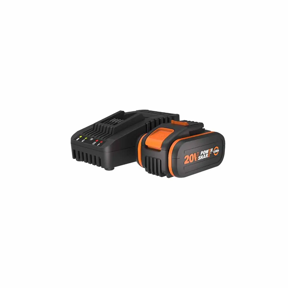 WORX 20V 1 x 4.0Ah Starterpack Battery Charger WA3604