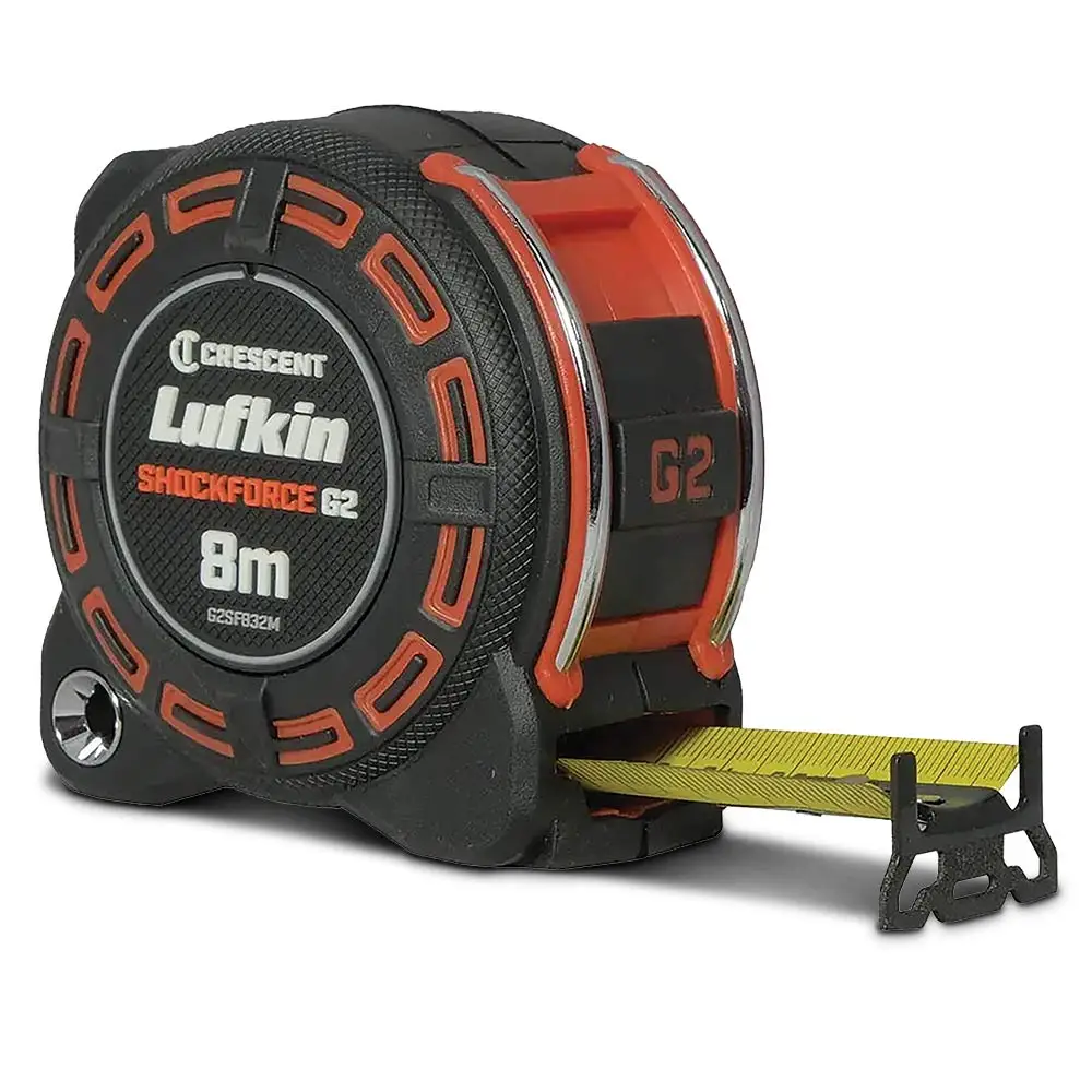 CRESCENT LUFKIN 8m x 32mm Shockforce Gen 2 Tape Measure - Yellow G2SF832M