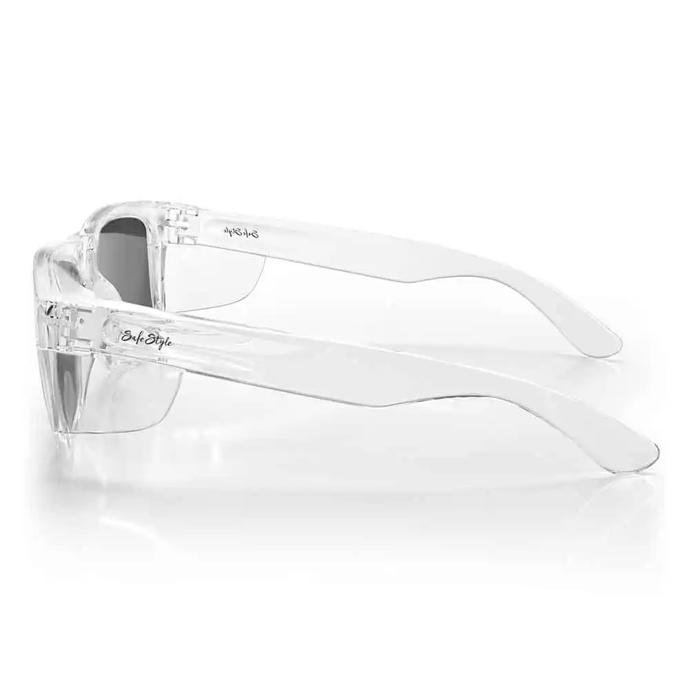 SAFESTYLE Fusions XL Clear Frame Polarised Lens Safety Spectacles FCPXL100