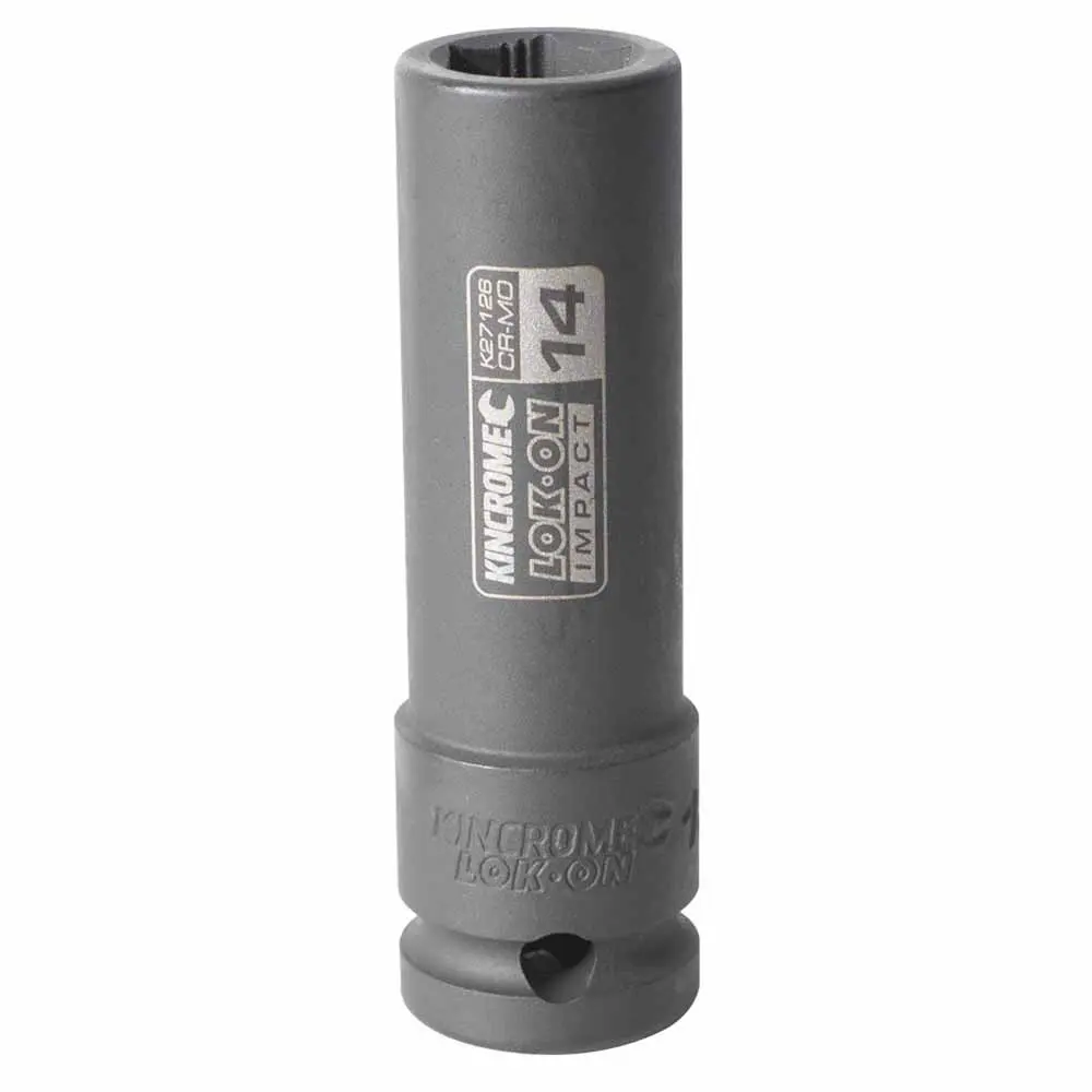 KINCROME LOK-ON 14mm 1/2" Drive Deep Impact Socket K27126