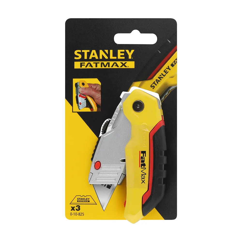 STANLEY FATMAX Retractable Folding Utility Knife with 3x Blades 0-10-825