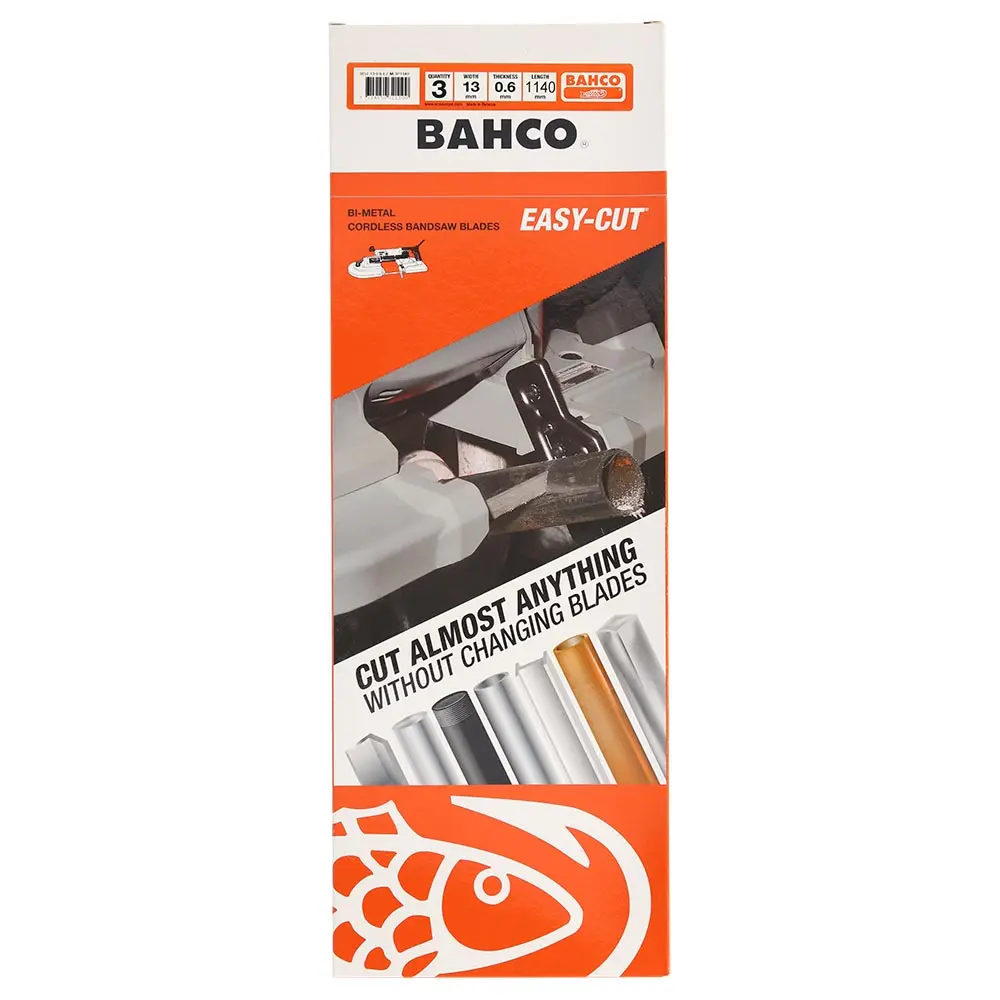 BAHCO 1140mm Easy Cut Portaband Saw Blade - 3 Blade Pack 3857-13-0.6-EZ-M-3P1140