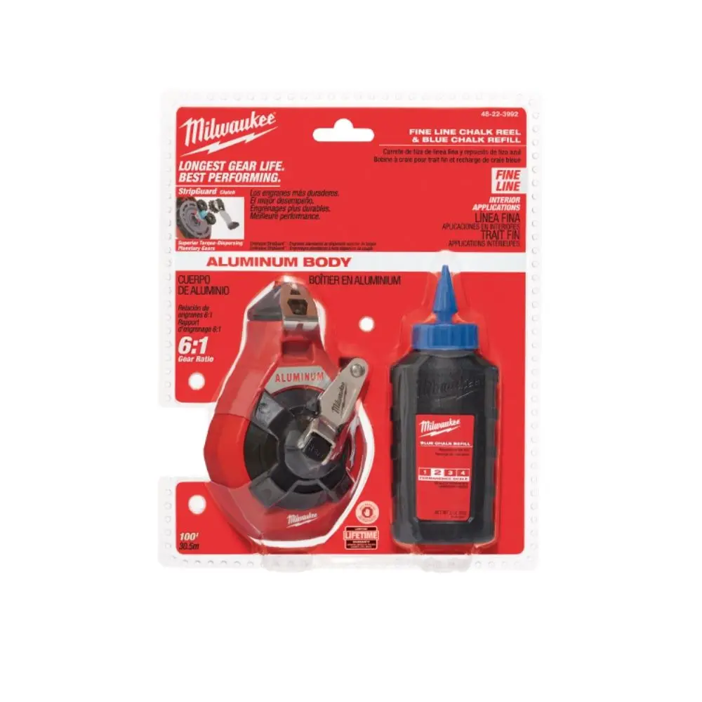 MILWAUKEE Fine Line Chalk Reel Kit w/Blu Chalk 48223992