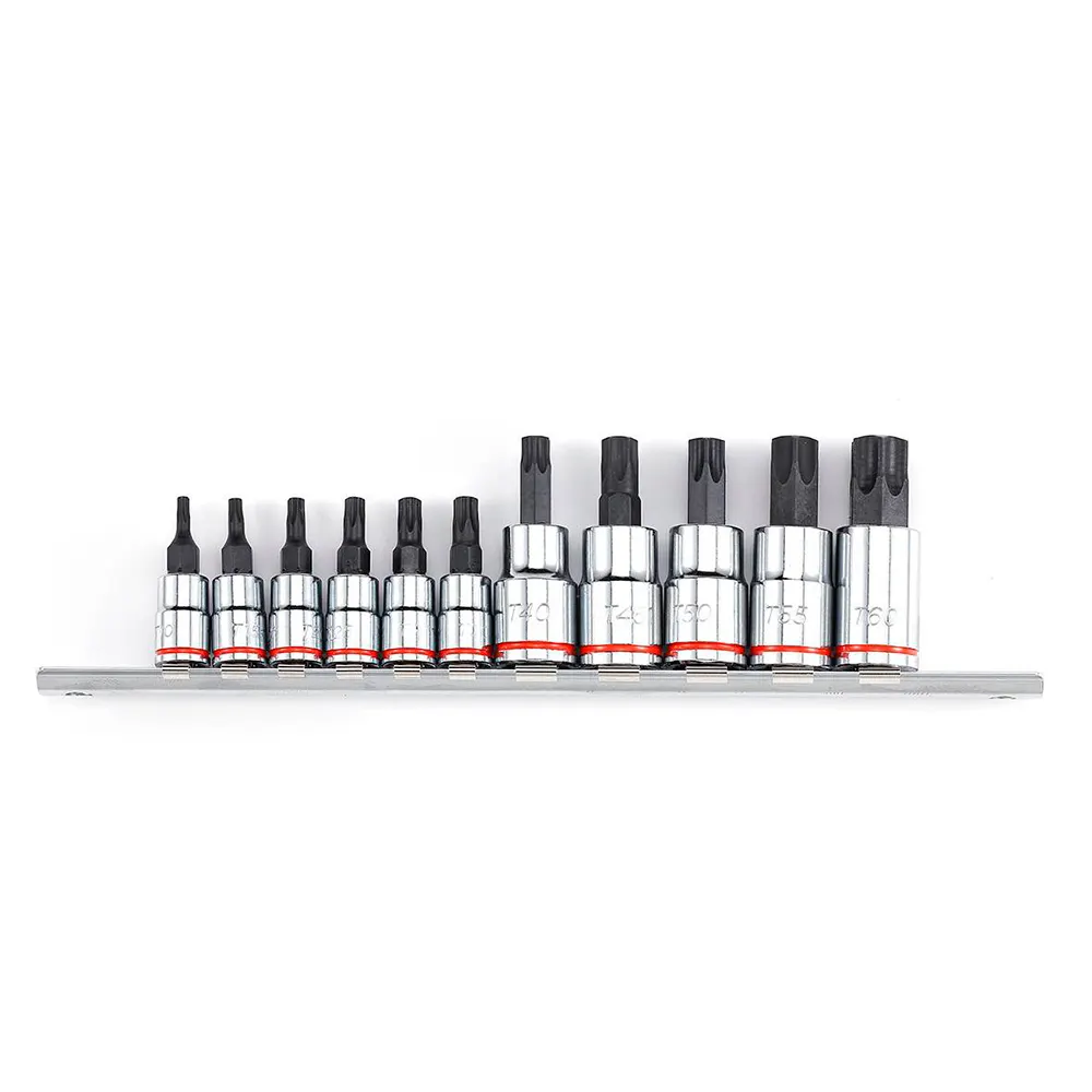 TTI 11 Piece 1/4inch & 3/8inch Security Torx Socket Set TT111438